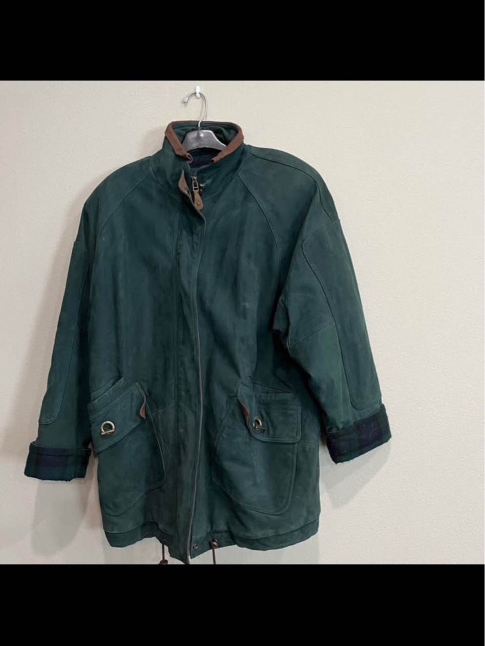 Vintage Green Suede Jacket G-III men’s large outdoors duck